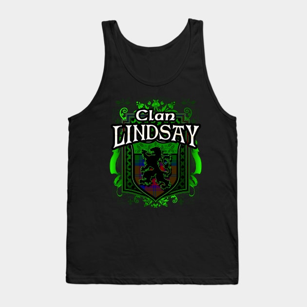 Clan Lindsay Tartan Lion Tank Top by Celtic Folk